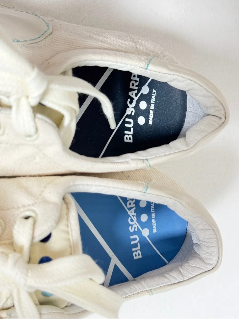 Blu Scarpa Le Crema Canvas Tennis Sneakers